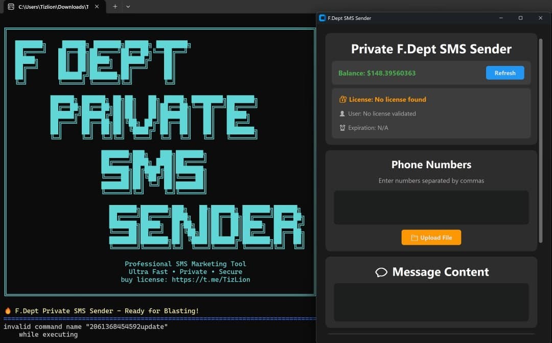 F.Dept SMS Sender v9 - Premium Bulk Messaging